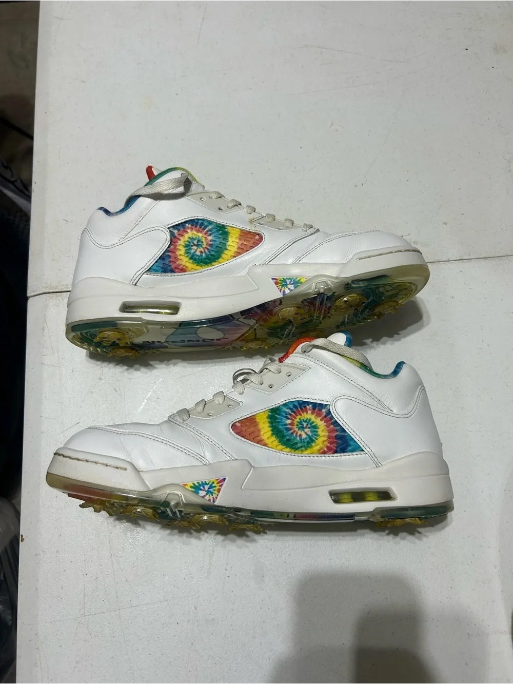 Air Jordan 5 Retro Low G Tie-Dye New Rare OG Golf Shoes Mens 12M CW4205-100